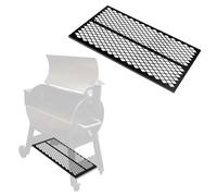 Iron Forge Tools Pellet Grill Storage Shelf Compatible with Traeger Pro 780 and Traeger Ironwood 885 Accessories - Black Powder Coated Steel Shelf for BBQ Pellet Storage Container