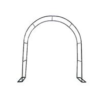 Iron garden trellis metal climbing frame for wedding decoration vine support garden backyard lawn plant trellis - Black Size: W 200 x H 230 x H 25 cm