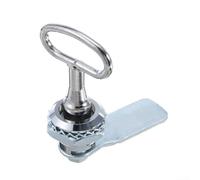 Iron Gas Electric Meter Cam Lock and Key Kit,with 90°/180° Rotation,for Door Cabinet Box Latch, Silver 7 mm Cylinder,for Secure Home Utility Access