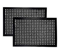 Iron Gate - 2 Pack Ramp Restaurant Drainage Mat - Anti-Fatigue Anti-Skid - 24x36 by Half inch Thick - Heavy Duty 100% Rubber Construction - Weighs a Hefty 15 lbs.