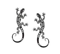 Iron Gecko Sculpture as a Decorative Piece for Gardens, 2 Pieces