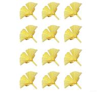 Iron Ginkgo Napkin Rings Set 12pcs Gold Plated