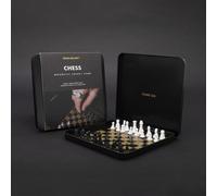 Iron & Glory Travel Chess Set | Travel Games For Adults | Board Games | Chess Set | Magnetic Game | Portable Mini Size | Classic Strategy Game for Family | Magnetic Board & Pieces | Pouch Included