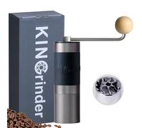 【Iron Gray】 KINGrinder K1 Straight Handle Manual Coffee Grinder with 140 Adjustable Grinding Levels for Aeropress, French Press, Drip, 20-25g Capacity