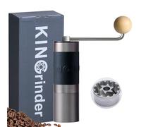 【Iron Gray】 KINGrinder K2 Straight Handle Manual Coffee Grinder with 140 Adjustable Grinding Levels for Aeropress, French Press, Drip, Espresso, 20-25g Capacity