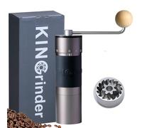 【Iron Gray】 KINGrinder K6 Manual Hand Coffee Grinder with Straight Handle for French Press, Drip, Espresso with Assembly Consistency Stainless Steel Conical Burr Mill, 25-35g Capacity