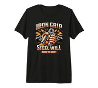 Iron Grip Steel Training Hand Gripper Gift Premium T-Shirt