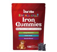 Iron Gummies for Kids and Adults 180 Gummies | Iron Gummies with Added Vitamin C | Alternative to Iron Tablets for Kids | Supports Energy, Immunity & Red Blood Cell Health | Vegan & Sugar-Free