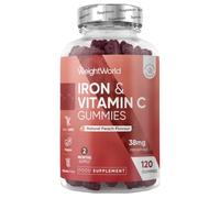 WeightWorld Iron Gummies with Vitamin C - 38mg per Serving - 120 Gummies