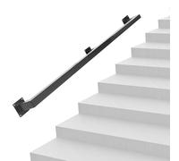 Iron Handrail for Stairs - Wall Stair Balustrade - Hand Rails for Indoor Steps - Metal Handrail, 30-600cm Staircase Hand Rail Banister Railing Safety Grab Bar Kit Porch Deck Rails(14ft/420cm)