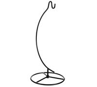 Iron Hanging Stand Moon Shaped for Glass Globe Display | Compact 27x12.5x12.5cm Form, Black Finish, Desk or Office Use, for Glass Globe and Down-Growing Plants