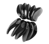 Iron Head Covers,Neoprene Iron Head Covers Set, 10pcs Club Head Covers Headcovers Headcover Set Replacement for Iron Heads Black/Red/Green (Grey + Black)