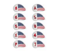 Iron Headcover,Stars and Stripes Knitted Golf Club Head Covers - 10X Golf Iron Club Cover USA Flag | US Flag Wedge Cover, Cab Covers