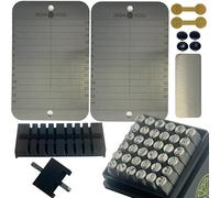 IRON HODL Cold Wallet Punch Letter Set with Template + Test Plate, Screws, Stickers, Box (2 x 24+1) Recovery Seed Phrase Metal Plate Crypto Wallet Bitcoin Wallet Crypto Cold Wallet Crypto Ledger