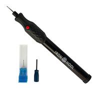IRON HODL - Engraving Pen with Diamond Tip for Metal, Ceramic, Glass Engraving - 2 x AAA Battery Operated - Electric Engraving Pen for DIY Jewellery and Lock Engraving Device (Black)