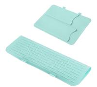 Iron Holder and Mat Pouch - Tool Wrap, Single Unit Rubber Pocket for Bathroom Utility, Insulated Safety Shield with External Ribs, Beauty Gear, Protective Case for Mirror, Bench and Cases