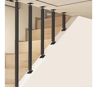 Iron il for Attic Loft Steps - Safety Stair Banister Railing & Wall Partition Columns, 4.3ft Grab Bar Rail with Installation Kit for Stairs & Room Divider (Style 1)