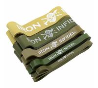 Iron Infidel Pull Up Assistance Bands for Working Out - Resistance Bands Set for Men, Exercise, Workout, Fitness, Strength, Weightlifting, Training, Powerlifting, Stretch, Crossfit WOD (5 Band Set)