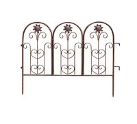 Iron Interlocking Garden Fence Border4PCS 60x50cm Durable Iron Animal Barrier Fencing for Yard Patio Lawn Landscape Outdoor Decor Stylish Garden Edging