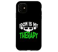 Iron is My Therapy Gym Motivation Workout Lifting Design Case for iPhone 11