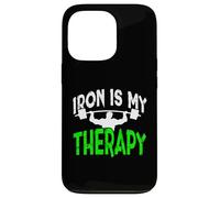 Iron is My Therapy Gym Motivation Workout Lifting Design Case for iPhone 13 Pro