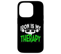 Iron is My Therapy Gym Motivation Workout Lifting Design Case for iPhone 14 Pro