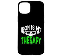 Iron is My Therapy Gym Motivation Workout Lifting Design Case for iPhone 15 Plus
