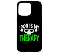 Iron is My Therapy Gym Motivation Workout Lifting Design Case for iPhone 15 Pro Max