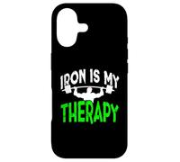 Iron is My Therapy Gym Motivation Workout Lifting Design Case for iPhone 17