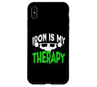 Iron is My Therapy Gym Motivation Workout Lifting Design Case for iPhone XS Max