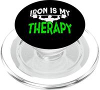Iron is My Therapy Gym Motivation Workout Lifting Design PopSockets PopGrip for MagSafe