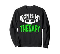 Iron is My Therapy Gym Motivation Workout Lifting Design Sweatshirt