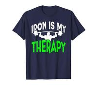 Iron is My Therapy Gym Motivation Workout Lifting Design T-Shirt