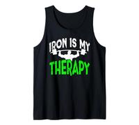 Iron is My Therapy Gym Motivation Workout Lifting Design Tank Top