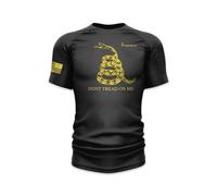 Iron Jiu Jitsu Don't Tread on Me Rash Guard for Men - BJJ No Gi Rash Guard, Black, XL