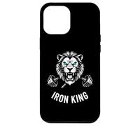 Iron King Lion Barbell Weightlifting Bodybuilding Graphic Case for iPhone 12 Pro Max