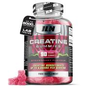 Iron Labs Nutrition Creatine Gummies 6000mg per Serving - Lab-Tested Creatine Monohydrate Gummies - Strawberry Flavour Gummy Bears - High Strength for Men and Women (90 Count, Vegan)