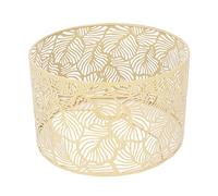 Iron Lamp Shades, Decorative Hollow Carved Metal Lampshade E14 E27 Bulb Guard Modern Home Decoration Hanging Chandelier Lampshade for Living Room Bedroom Studio (Gold)