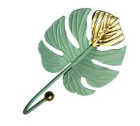 Iron Leaf Wall Hook - Sturdy Single Prong for Home, Office, Nursery - Polished Decor for Hats, Clothes & Tidy Spaces - Stylish Decorative Storage Solution