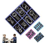 Iron Link Unlock Interlock Game, Puzzle Solving, Classic Intelligence Toy, Exercise Logical Thinking, Patience (Purple)