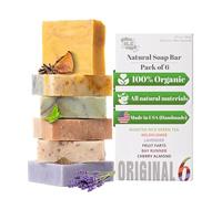 Iron Lion Soap Men's Bar Soap, Vegan, Pure Natural Bar Soap for Men, Variety Pack Plant Based Men's Soap Bars, Organic Bar Soap for Body, Face, Hands and Bath (Pack of 6)