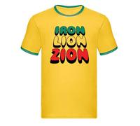 Iron Lion Zion Reggae T-Shirt - Small Yellow