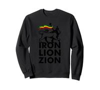 Iron Lion Zion With Rasta Flag, Jamaica Sweatshirt