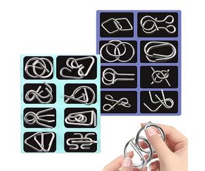 Iron Loop Puzzle Game - Mechanical Separation Toy, Intelligent Reasoning Exercise Kit, Portable Intelligence Test, Twisted Shape Cognition Series | Resol