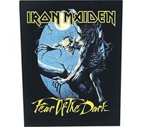 Iron Maiden Back Patch – Fear of the Dark Band Logo – Official – 36 × 29 cm – One Size – Black