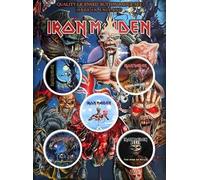 Iron Maiden badge pack Albums band logo Book of Souls Official 5 x Pin Button One Size
