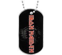 Iron Maiden Band Logo Number of the Beast Official New Black Dog Tag Necklace