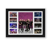 Iron Maiden Band Signed Poster Print - Limited Edition Autograph Fan Gift - Collectible Memorabilia Wall Art Merchandise (A3 Framed)