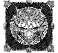 Iron Maiden Bandana Senjutsu Samurai Eddie Band Logo Official Black One Size