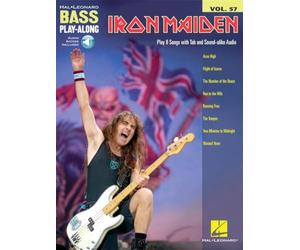 Iron Maiden: Bass Play Along, Volume 57 - Bass Guitar TAB Sheet Music Songbook with Online Audio | 8 Heavy Metal Rock Songs including The Trooper, Run ... Years (Hal Leonard Bass Play-along, 57)